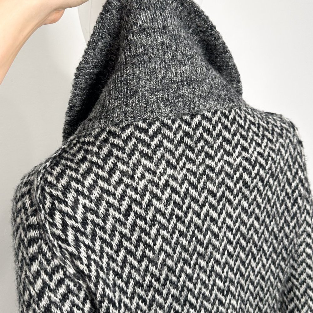 Joe’s Jeans Mohair Blend Herringbone Knit Snap Button Front Cardigan Sweater - Picture 11 of 17